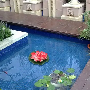 Dirbtinis Plūduriuojantis Vandens Lelija EVA Lotoso Gėlė, Tvenkinys Dekoro 28cm Baseinas Modeliavimo Lotus Vestuvių dekoratyviniai Augalai, Vandens Lelija