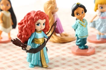 Disney 11pcs Moana snieguolė Princesė Merida Veiksmų Skaičiai lėlės Ariel Mer, Jazminų Lėlės Merida Anime Figūrėlės Vaikas Žaislą dovanų