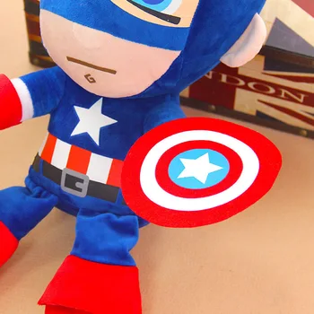 Disney 27cm Marvel Keršytojas Minkšti Kimštiniai Herojus Kapitonas Amerika, Geležinis Žmogus Voras Pliušiniai Žaislai Filmą Lėlės Kalėdų Dovanos Vaikams