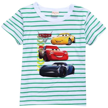Disney baby boy drabužius McQueen 3D atspausdintas vaikų marškinėliai vasaros mados 95 automobilius berniukų ir mergaičių paprasta harajuku streetwear