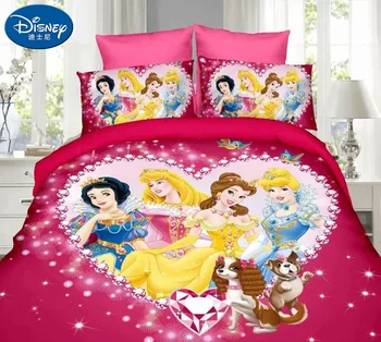 Disney Mergina Patalynės Komplektas bendrabučio kambarį Princesė Sofija antklode padengti užvalkalas lapas Vaikų lovos Antklodė Padengti lova rinkinys