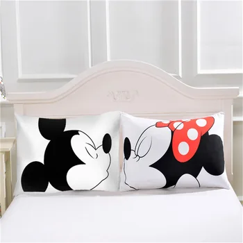 Disney Mickey Minnie Užvalkalai Namų Tekstilės minkštas Pora Pagalvę Padengti Dekoratyvinės Pagalvės Atveju vaikai, berniukas ir mergaitė gimtadienio dovana