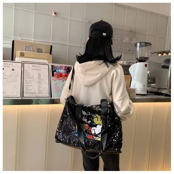 Disney Mickey mouse pečių maišą moterų 2019 naujas rankinės didelės talpos minkštas krepšys china nešti pirkinių krepšys
