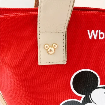 Disney Nauja Panele Pečių Maišą baltoji Moteris Catoon Mickey Mouse Rankinės Drobės Krepšys Kelionės Dovanos