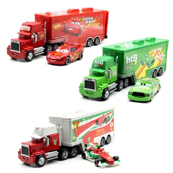 Disney Pixar Automobilių Mack Sunkvežimių Mcqueen Jauniklį Hicks Dėdė 1:55 Diecast Metalo Lydinio, Plastiko Modle Žaislai Automobilių Dovanos Vaikams