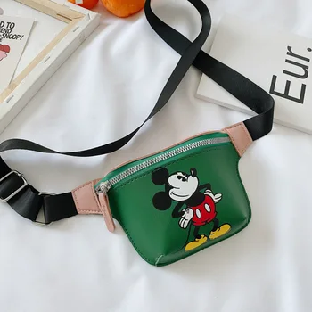 Disney pu animacinių filmų mergaitė berniukas krepšys minnie, mickey mouse pečių maišą mados rankinės monetų krepšys
