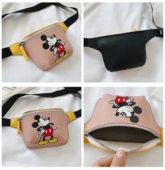 Disney pu animacinių filmų mergaitė berniukas krepšys minnie, mickey mouse pečių maišą mados rankinės monetų krepšys
