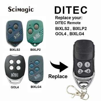 Ditec GOL4 BIXLG4 BIXLP2 B Pakeitimo DITEC nuotolinio valdymo pulteliu, skirtos garažo duris atidaryti 433.92 MHz raktų žiedai ping