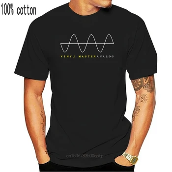 Dj Muziką T-Shirt Vinilo Disko Ratas Technics 1200 Gerbėjų Analoginis Signalas Marškinėlius Pritaikyti Tee Marškinėliai
