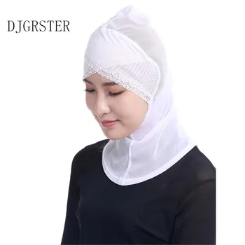 DJGRSTER Diamond Nėrinių Islamo Hijab Šalikas Jersey Hijabs Kepurės Šilko Musulmonų Gražus Vestuvių Dovaną, Pončai Sjaals Dames vasaros