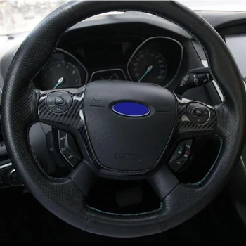 DoColors Automobilių stiliaus vairas apdaila apdailos dangtelio lipdukas, skirtas Ford Focus 3 mk3 2012-m. KUGA 2013-m. auto priedai