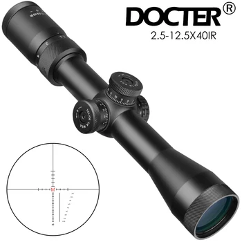 DOCTER 2.5-12.5X40 IR Taikymo sritys Medžioklė Oro Šautuvas taikymo Sritis Vielos tolimatis tipo Tinklelis Mil Dot Tinklelis Riflescope Taktinis Optiniai Taikikliai