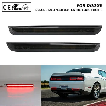 - Dodge Challenger Dūmų objektyvas LED Galinio Bamperio Atšvaito Stabdžių Uodegos Šviesos 2X
