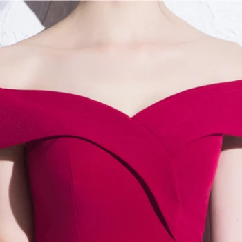 DongCMY Trumpas Bordo Prom dresses 2020 naują atvykimo mados Seksualus Undinė Šalies Moterų Veiklos Suknelė