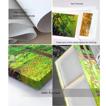 Drobės Tapybos Sienos Menas Sistemą, HD Spaudinių 5 vnt Saulėlydžio piktžolių Nuotrauką lapų Plakatas Namų Dekoro