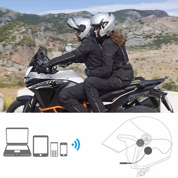 Dropship Universalus Moto Šalmas Mikrofoną Su Ausinėmis, Bluetooth Laisvų Rankų Įranga Stereo Ausinių Motociklo Domofonas Motociklams Žirgais