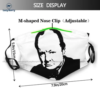 Dropshipping Kvėpavimo Churchill Veido Kaukė Kietas Audinys Suaugusiųjų Burnos, Veido Kaukė Su Filtru