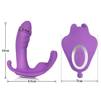 Drugelis Nešiojami Dildo Vibratorius Moterims Masturbator Kelnaitės G Spot Klitorio Stimuliatorius Nuotolinio Valdymo Kelnaitės Suaugusiųjų Sekso žaislai