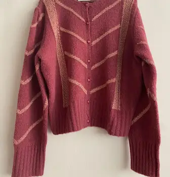 Dryžuotas Megztinis Trikotažas Moterims O-kaklo, ilgomis Rankovėmis 2020 M. Rudenį Naujų Moterų Megztinis