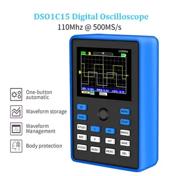 DSO 1C15 Profesionalių Skaitmeninių Oscilloscope 500MS/s debitas 110MHz Analoginis Juostos Paramos Signalo Saugojimas