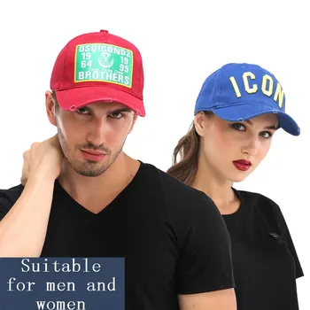 DSQICOND2 Medvilnės kepuraičių DSQ Raidžių Aukštos Kokybės Vyrams, Moterims, žieminė Kepurė Užsakymą Dizaino IKONA Logotipą, variklio Dangtis, Atsitiktinis Homme Tėtis Skrybėlę