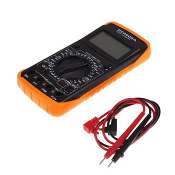 DT9205A Aukštos Kokybės Skaitmeninis Multimetras LCD AC/DC Ammeter Atsparumas Talpą, Tranzistorius Testeris Diagnostinės VEH61 T40