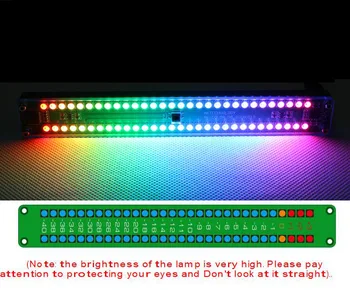 Dual 30 Spalvinga Spalvos LED Garso Lygio Indikatorius Skydelyje VU Meter Muzikos Spektro W Nuotolinio valdymo AUTOMOBILIŲ Amplifer