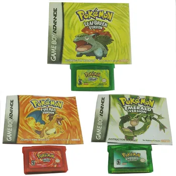 Dual dekodavimo GBA SP žaidimo kortelės Pokemon perlas lapų FireRed kolekcionuojamų pokemon kortas gx kortelių 8 Metų amžiaus Vaikų Dienos Dovanų