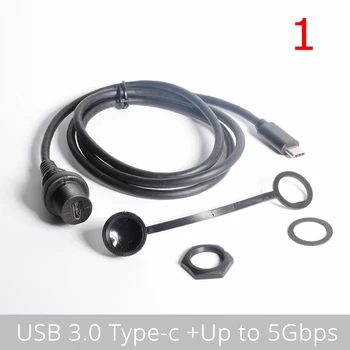 Dual port USB C Tipo 2.0 3.0 3.1 ir USB 2.0 3.0 Vyrų ir Moterų AUX Automobilio Kalno Pylimas Vandeniui Pratęsimo Kabelis 1m 3FT
