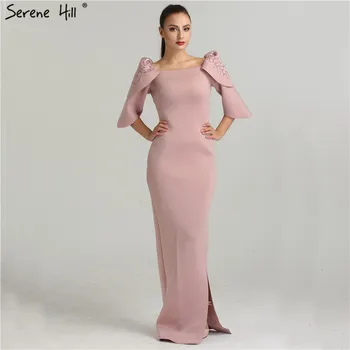 Dubai Stilius Undinė Rožinė Pusė Rankovių vakarinių Suknelių Mados Elegantiškas Duobute Oficialų Vakare Chalatai Giedras Hill QA8005