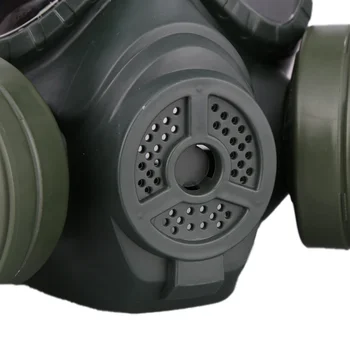 Dujų kaukė įrengtas šalmas (dvigubo ventiliatoriaus) black lauko žaidimų Apsaugos Stipraus poveikio, saugus šalmas