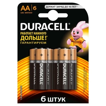 Duracell Pagrindinio šarminės baterijos, AA 1,5 V, lizdinė plokštelė
