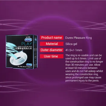 Durex Sekso Penio Žiedas Sekso Vyrų Erekcija Ilgos Trukmės Mokymo Nedelsiant Silikono daugkartinio naudojimo Suaugusiųjų Seksualinio Žaislai Poroms Produktus
