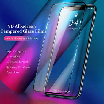 DUX DUCIS Visiškai Padengti Grūdinto Stiklo iPhone Xs Max 3D Screen Protector, iPhone XR Xs dėl 