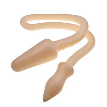Dvigubo įsiskverbimo super ilgio dildo, 90cm ilgio dvigubas dildo TPR silikono gode, Didelis varpos analinis dildo sekso žaislai moteris lesbietės