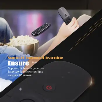 Dvipusis Air Fly Mouse USB Nuotolinis Android TV BOX PC Wechip W1 Infraraudonųjų spindulių Jutikliai, Kūno Prasme, Mini 2.4 G Belaidė Klaviatūra