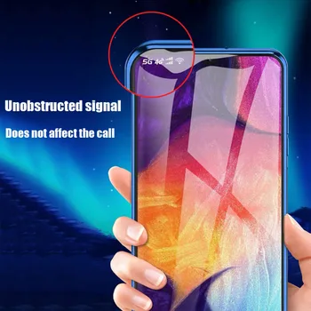 Dvipusės 360 Laipsnių Magnetinio Adsorbcijos Stiklo Atveju, Samsung Galaxy A50 A70 A40 A30 A60 A10 A7 A8 A9 2018 Telefono Padengti