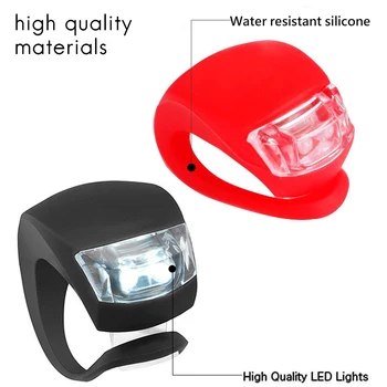 Dviračio Lempa 6 Vnt. LED Dviračio Žibintas Naktį Jojimo Saugos Įspėjimas Varlė Geometrinis Priekiniai Galiniai Šviesos Dviračių Žibintuvėlis dviračio šviesos
