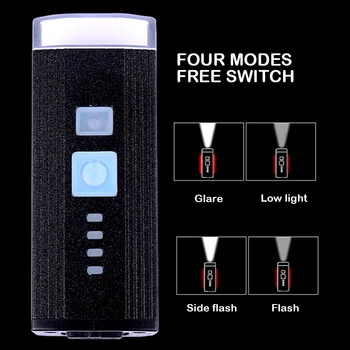 Dviračio Žibintas Priekinis USB Mokamas LED Dviračio priekinis žibintas atsparus Vandeniui Aliuminio Ultralight Dviračių Reikmenys, Dviračių, Šviesos, Žibintuvėlis