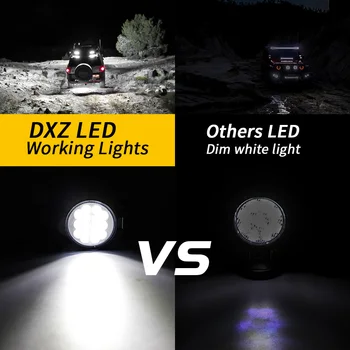 DXZ 4pcs 12V 24V Automobiliu LED Darbo Šviesos Juosta 4X4 Offroad priekinis žibintas 14SMD 42W Prožektoriai VISUREIGIS, KETURRATIS Motociklas, Sunkvežimis Auto Lemputės