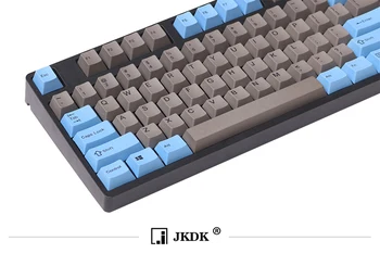 Dyesub PBT keycap mechaninės klaviatūros 104 klavišai vyšnia aukštis įtraukti į rinkinio mėlyna pilka dye sub keycaps