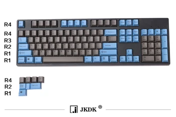 Dyesub PBT keycap mechaninės klaviatūros 104 klavišai vyšnia aukštis įtraukti į rinkinio mėlyna pilka dye sub keycaps