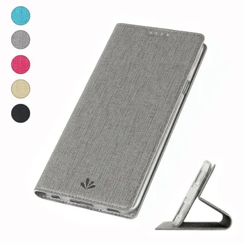 Dėl LG G8X ThinQ Dangtelis LG V50S Atveju Prabangaus Audinio Tekstūra PU Odos Automatinė Magnetinio Flip Cover Atveju