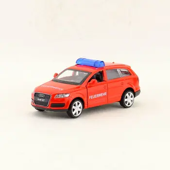 Dėžutė dovanų modelis,Aukštos modeliavimo 1:43 lydinio traukti atgal Q7 fire truck VISUREIGIS modelio automobilius,Originalioje pakuotėje,parduoti žaislus,nemokamas pristatymas