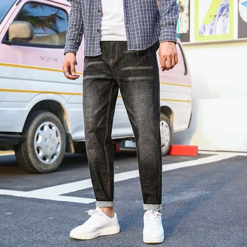 Džinsai vyrų slim fit kelnės classic 2020 džinsai vyrai džinsinio audinio džinsus Dizaineris Kelnės Atsitiktinis liesas Tiesiai Elastingumą kelnės