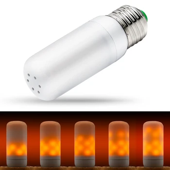 E27 LED Liepsnos Poveikio, Gaisro Lemputės 3W Gaisro Imitacijos Lemputė AC85-265V LED Liepsna Lempa 42LEDs Kūrybingi papuošalai Kalėdų Šviesos