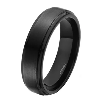 Eamti 6mm 8mm Juodosios Keramikos Žiedas Vyrų Vestuvių Juostoje Sužadėtuvių Žiedai Vyrų Papuošalai Bague Ceramique Maleanel Masculino Žiedai