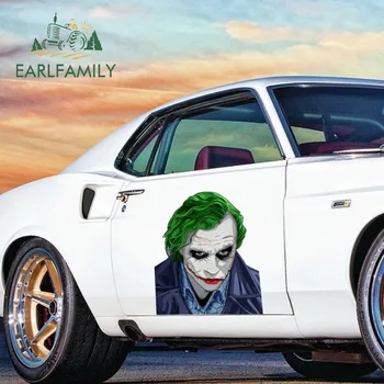 EARLFAMILY Mados Joker Grafika 43cm Automobilių Lipdukai Lipdukai ir Įbrėžimams Atspari Vandeniui JDM VAN Kamieno Vinilo Automobilių Apdailos