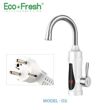 Ecofresh Momentinių Tankless Elektrinis Karšto Vandens Šildytuvas, Maišytuvas, Virtuvėje Momentinis Šildymo vandentiekio Vandens Šildytuvas, su LED ES Plug