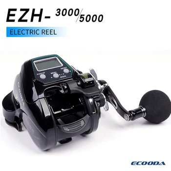 ECOODA EZH 3000 5000 Elektros Ritės 8-15kg, Vilkite Galia 10+1BB Elektros Skaičius Ritės Valtis Žvejybai Baitcasting Ritės Žvejybos Ratų